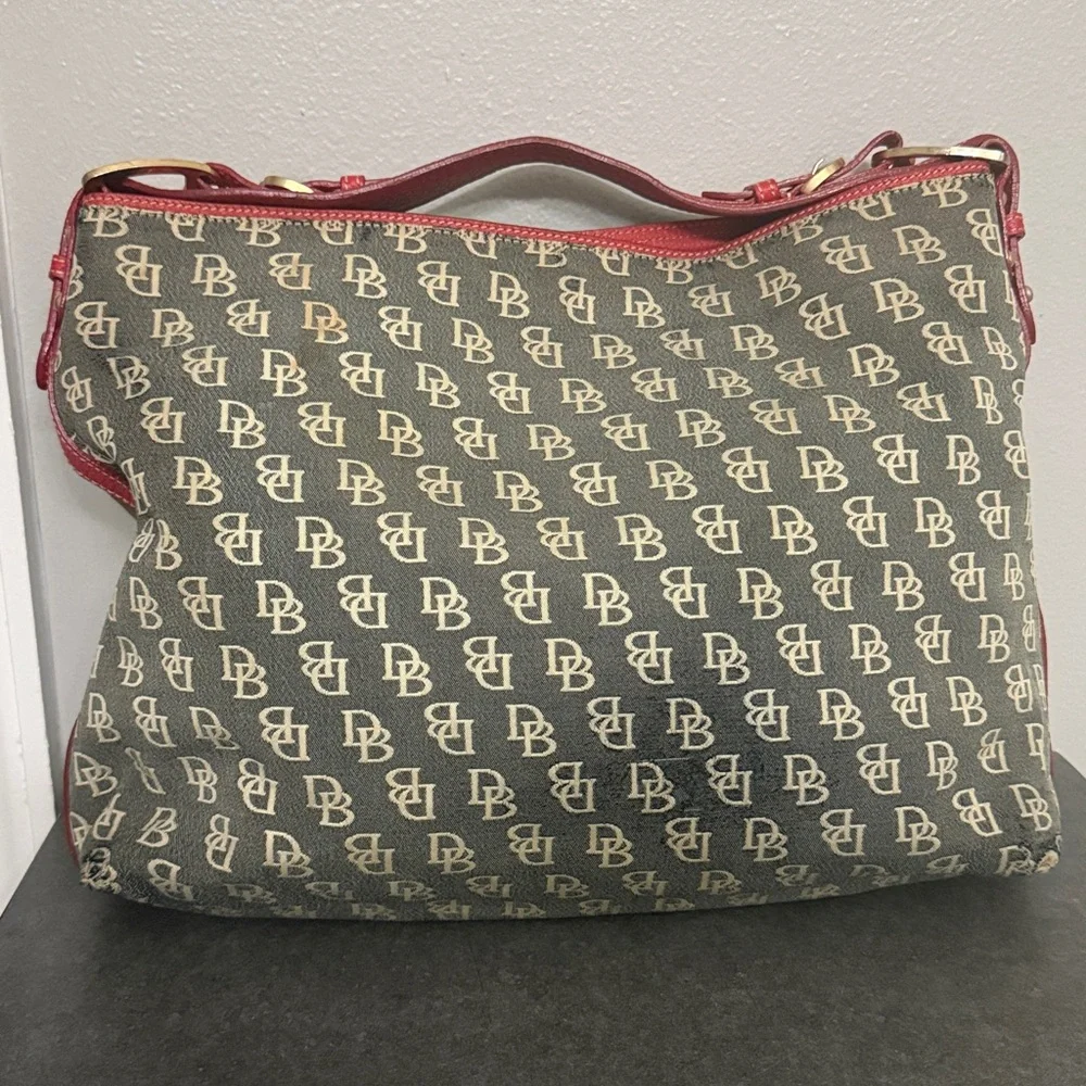 Vintage Dooney & Bourke large hobo monogram bag JUNK - Picture 2 of 16